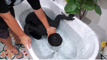 Heavy Waterboarding Double layer stockings and Zentai Water spray and immersion